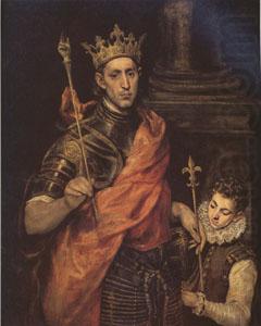 St Luis King of France with a Page (mk05), El Greco